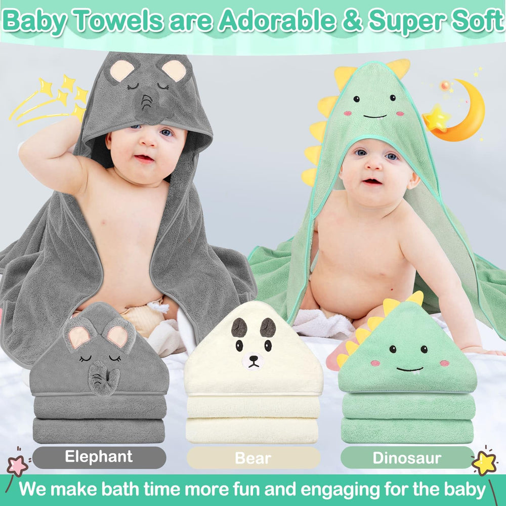 Sublaga hooded towel with teddy bear, comforting after baths.