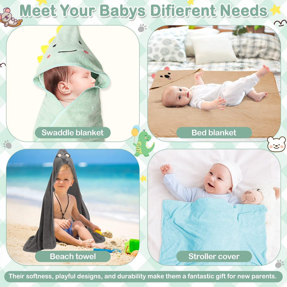 Sublaga complete towel set provides bath essentials for newborns and toddlers.