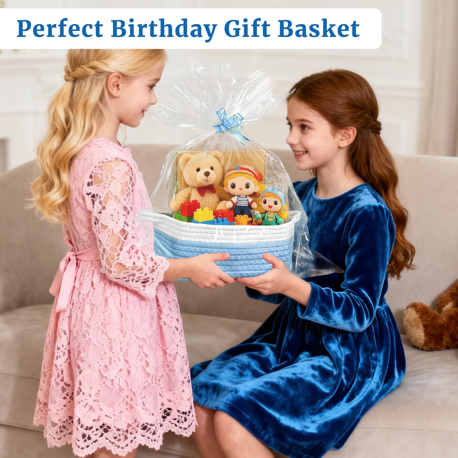 Succwoah cotton rope baskets offer durable, eco-friendly storage