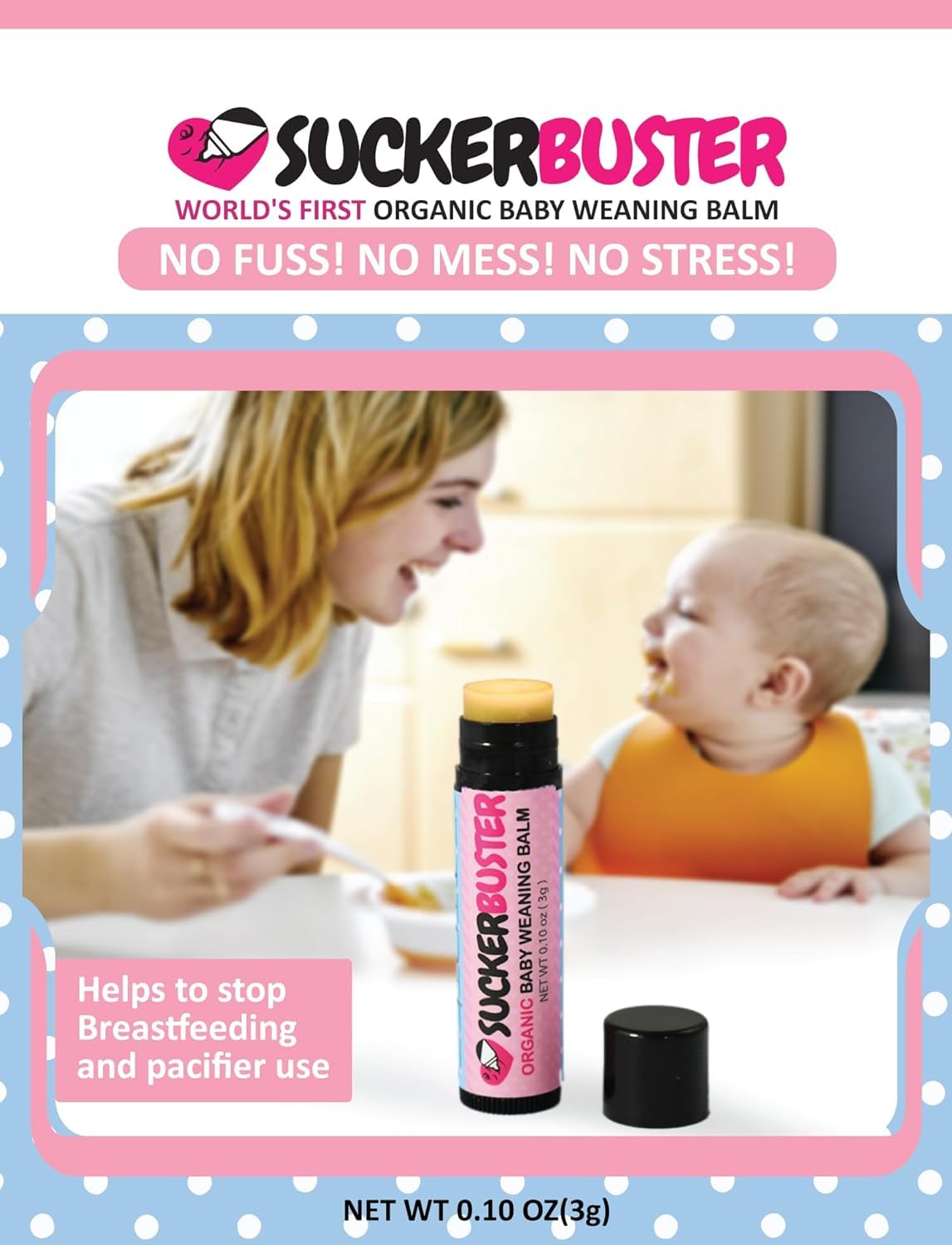 Close-up of balm spread on areola for comfort during transition
