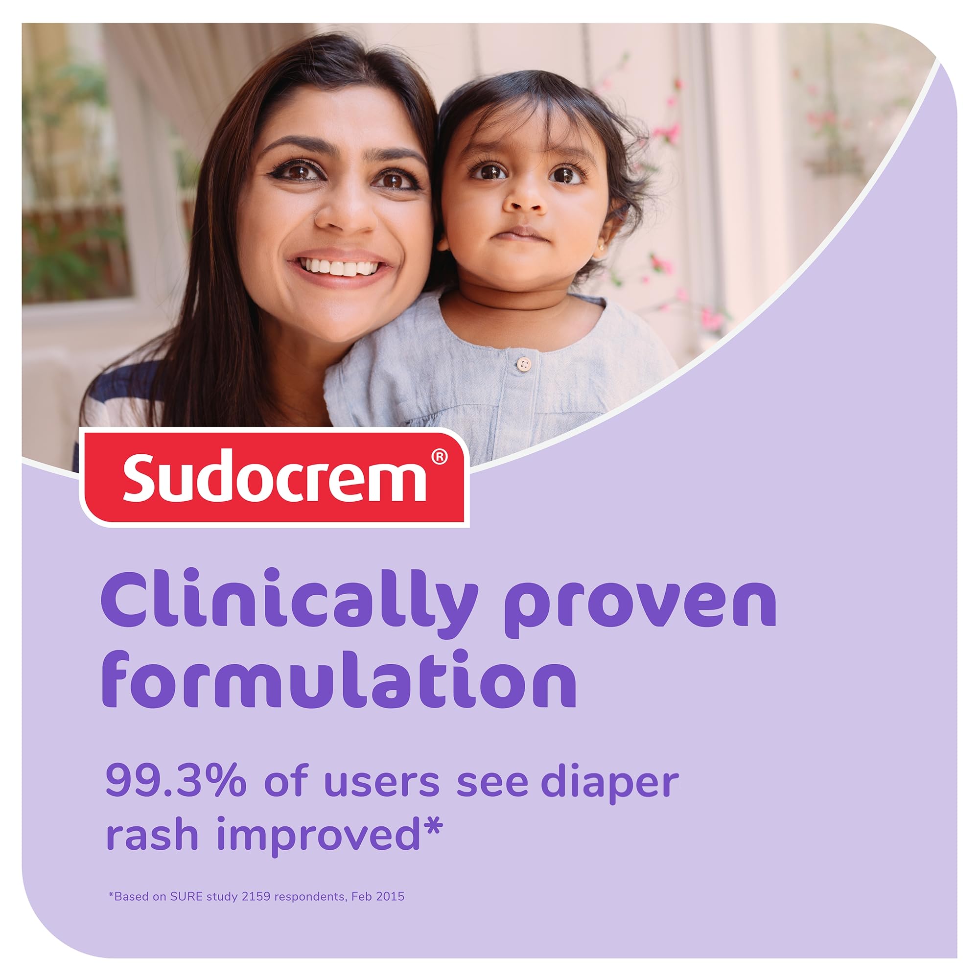 Sudocrem application gently soothing baby's skin in use