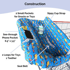 Soft fabric close-up showcases gentle texture of Suessie cart cover.