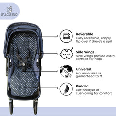 Suessie Stroller Liner leak-proof-inner-layer adds spill protection for outings.