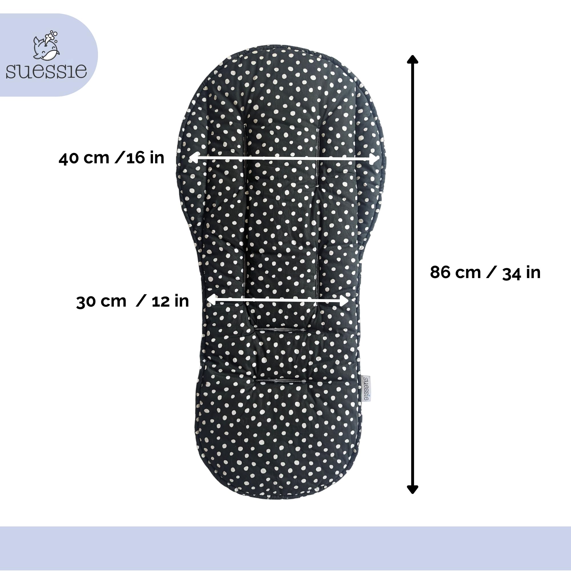 Suessie Stroller Liner machine-washable for easy cleaning after outings.