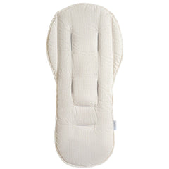 Suessie stroller liner sand stripe fabric close-up highlights breathable cotton texture for baby comfort.