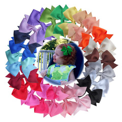 Sugarmelon 24-color boutique bow clip in 3.5 inches for daily outfits and easy styling.