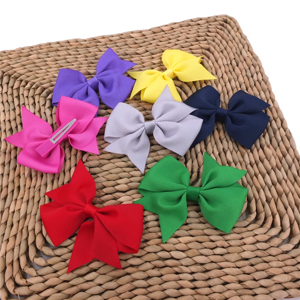 Sugarmelon multi-color bow clip set matches baby and kids' outfits.