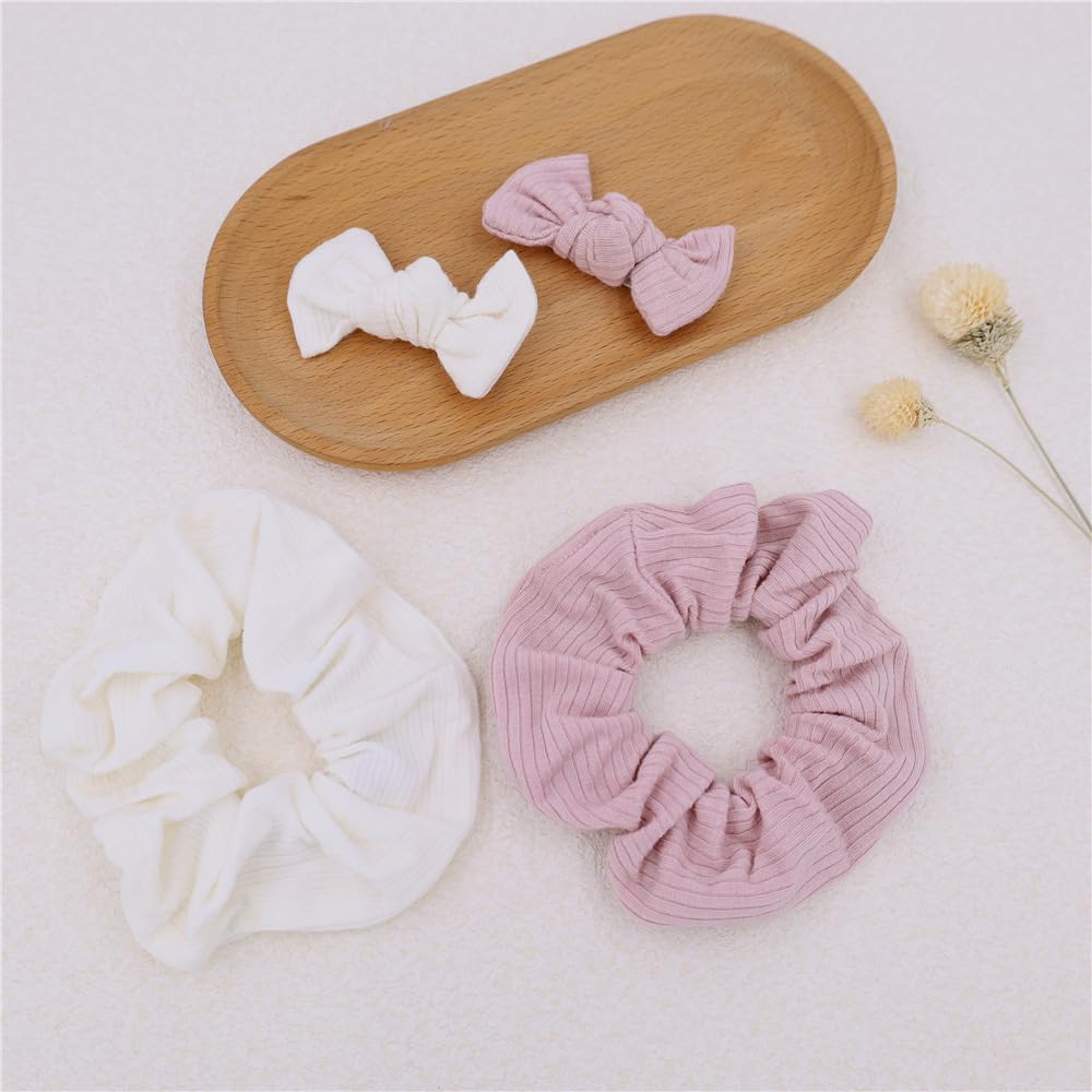 Sugarmelon baby hair bows in dusty pink for charming outfits