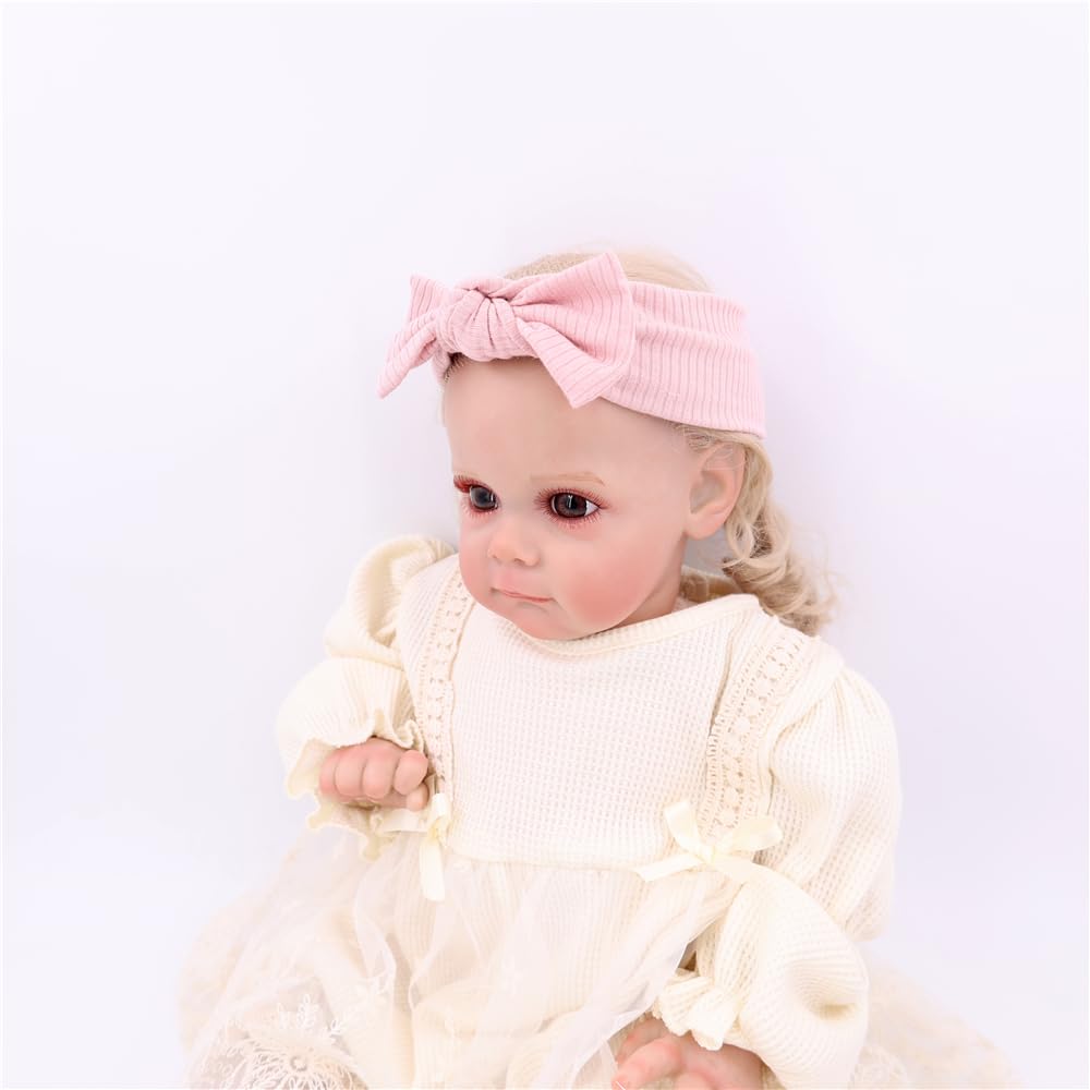 Sugarmelon matching headbands set in dusty pink and snow for coordinated looks