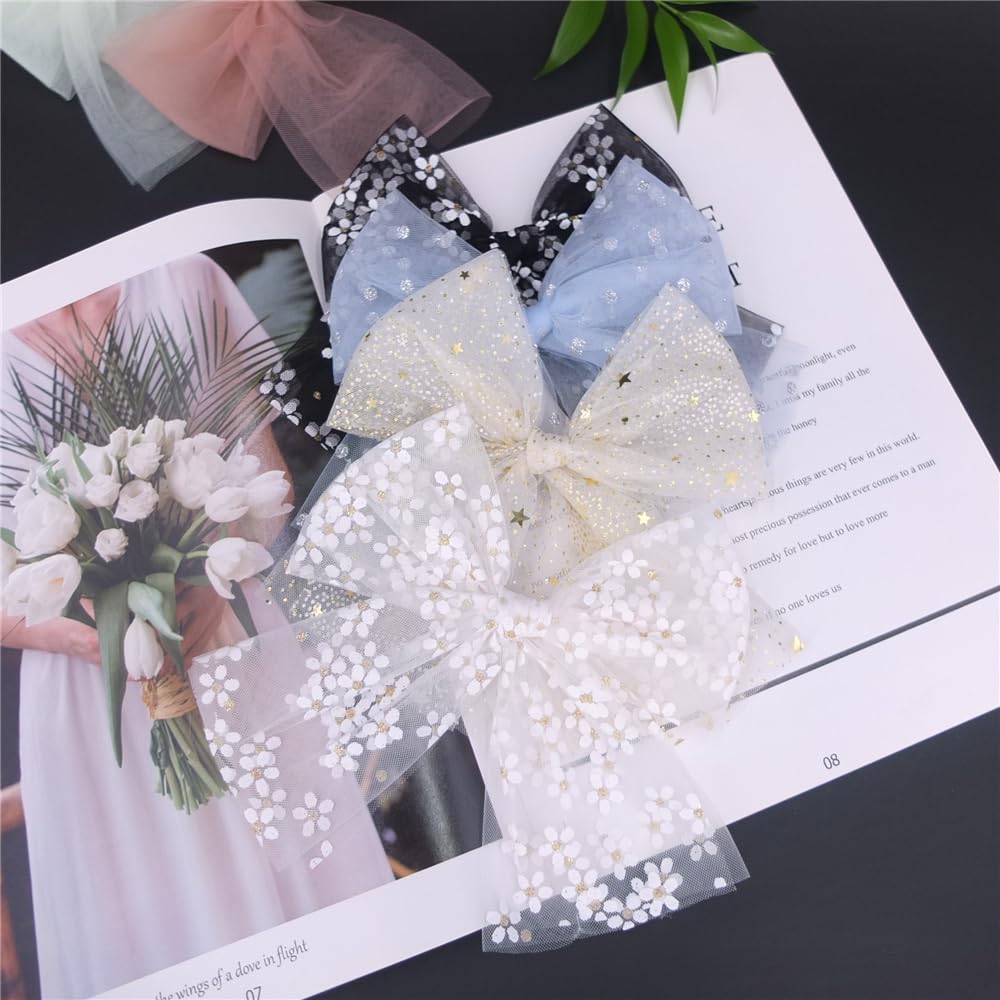 Sugarmelon sixinch tulle bow designed for lightweight daily wear.