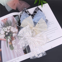 Sugarmelon sixinch tulle bow designed for lightweight daily wear.