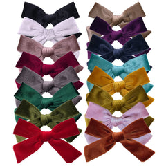 Sugarmelon Velvet Bow Clip with 5-inch bow on alligator clip for easy styling