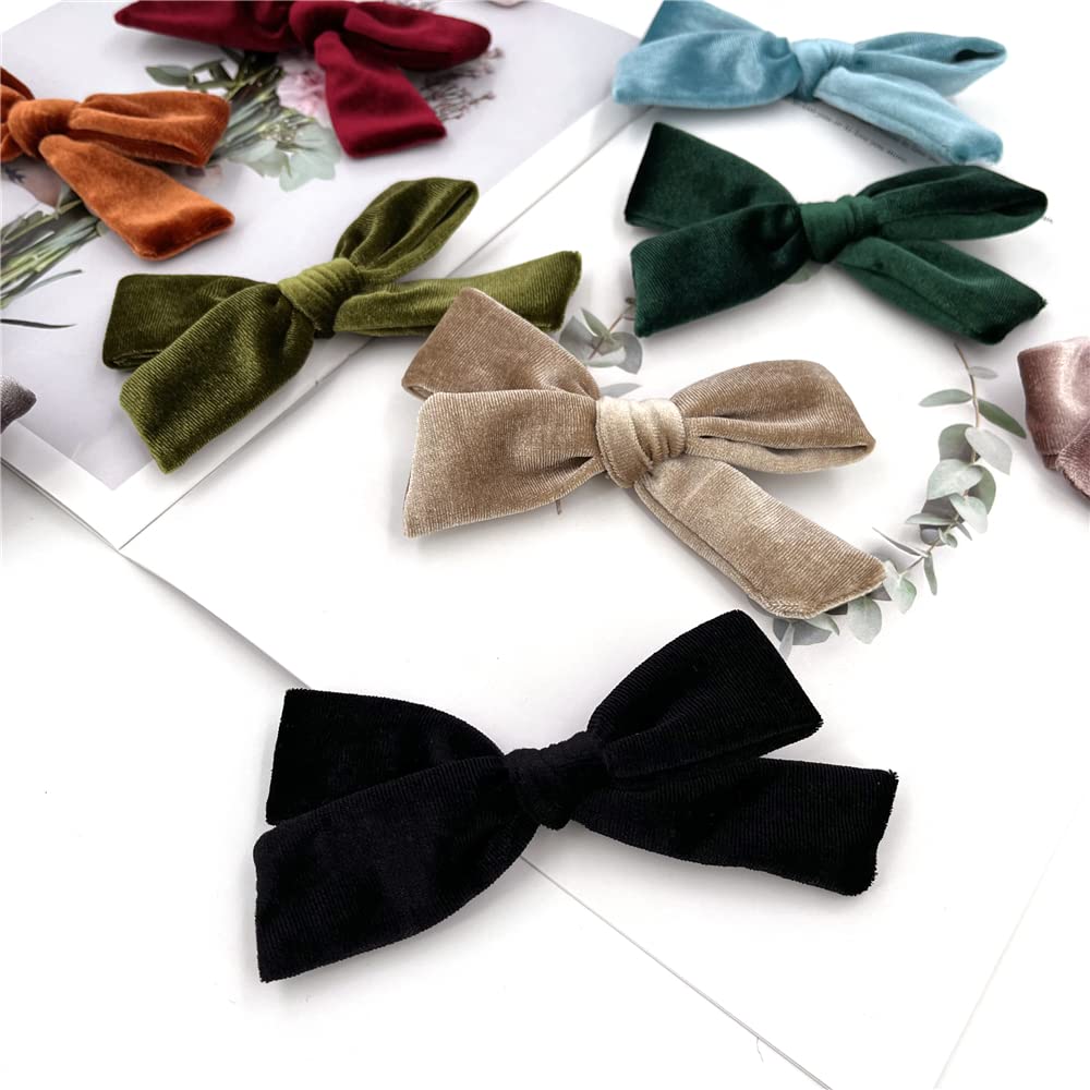 Sugarmelon Velvet Bow Clip easy to use on the go for daily wear