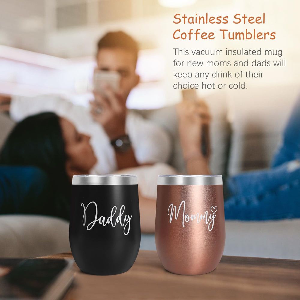 Suhctuptx new mom and dad tumbler, durable stainless steel for hot or cold drinks
