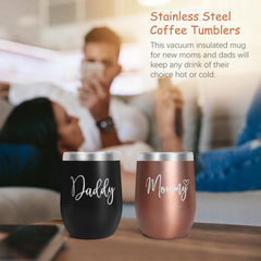 Suhctuptx new mom and dad tumbler, durable stainless steel for hot or cold drinks