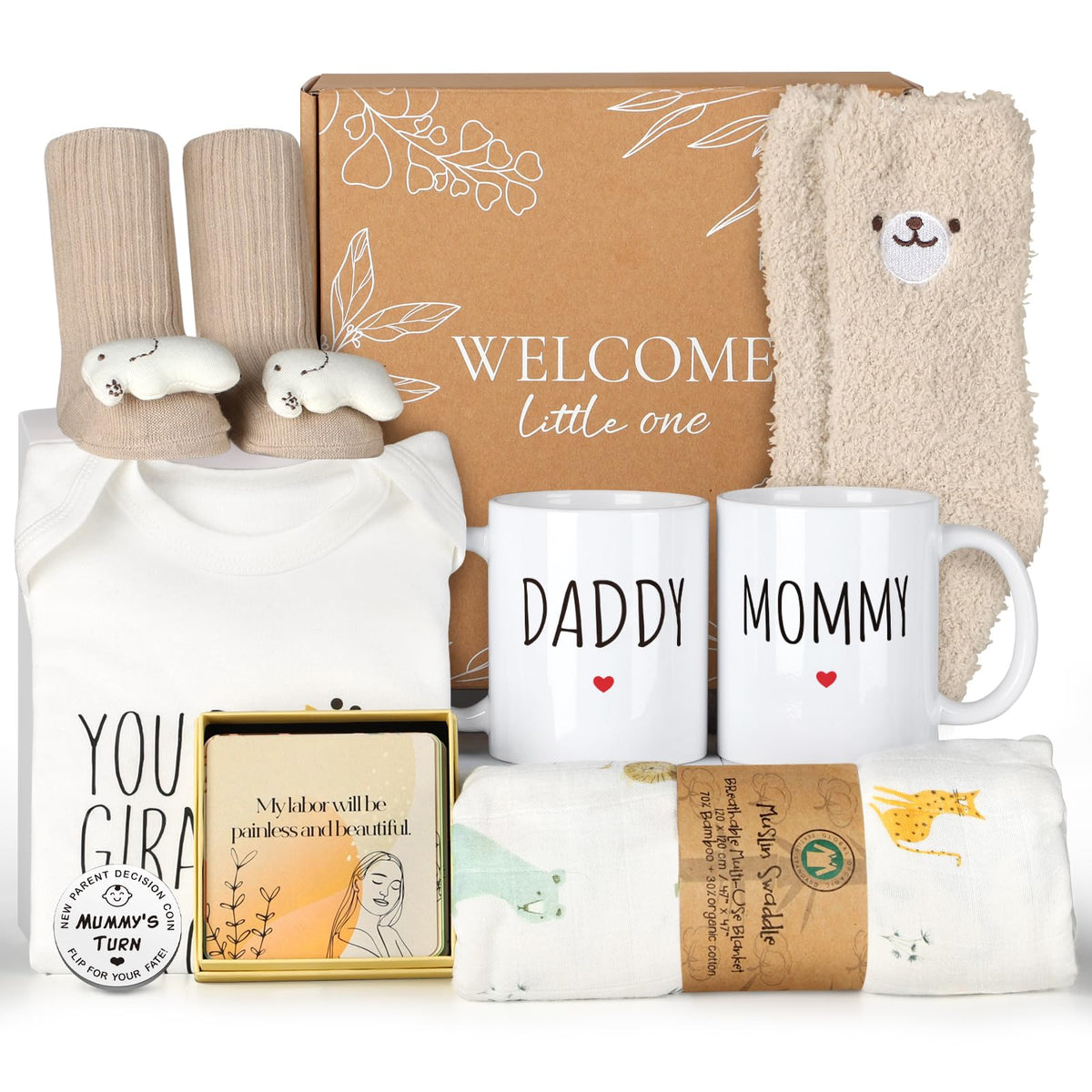 Suhctuptx new mom gift basket mugs for celebrating pregnancy moments