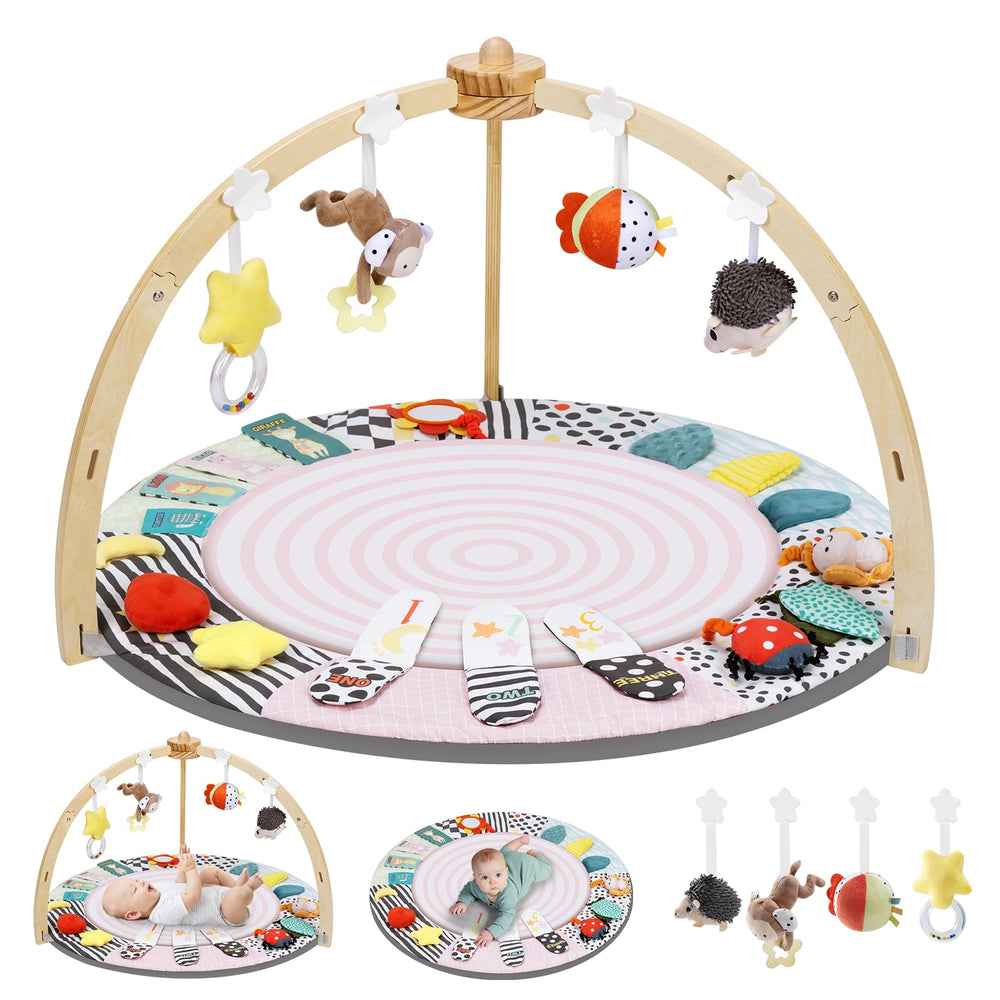 Suihuooo baby play mat activity gym offers cozy tummy time space.