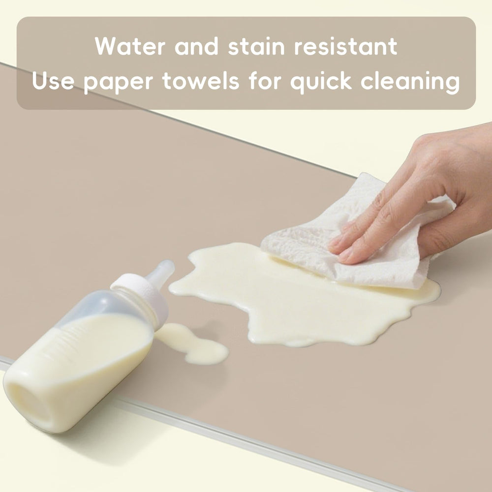 Suihuooo baby play mat beige milk tea color matches nurseries.