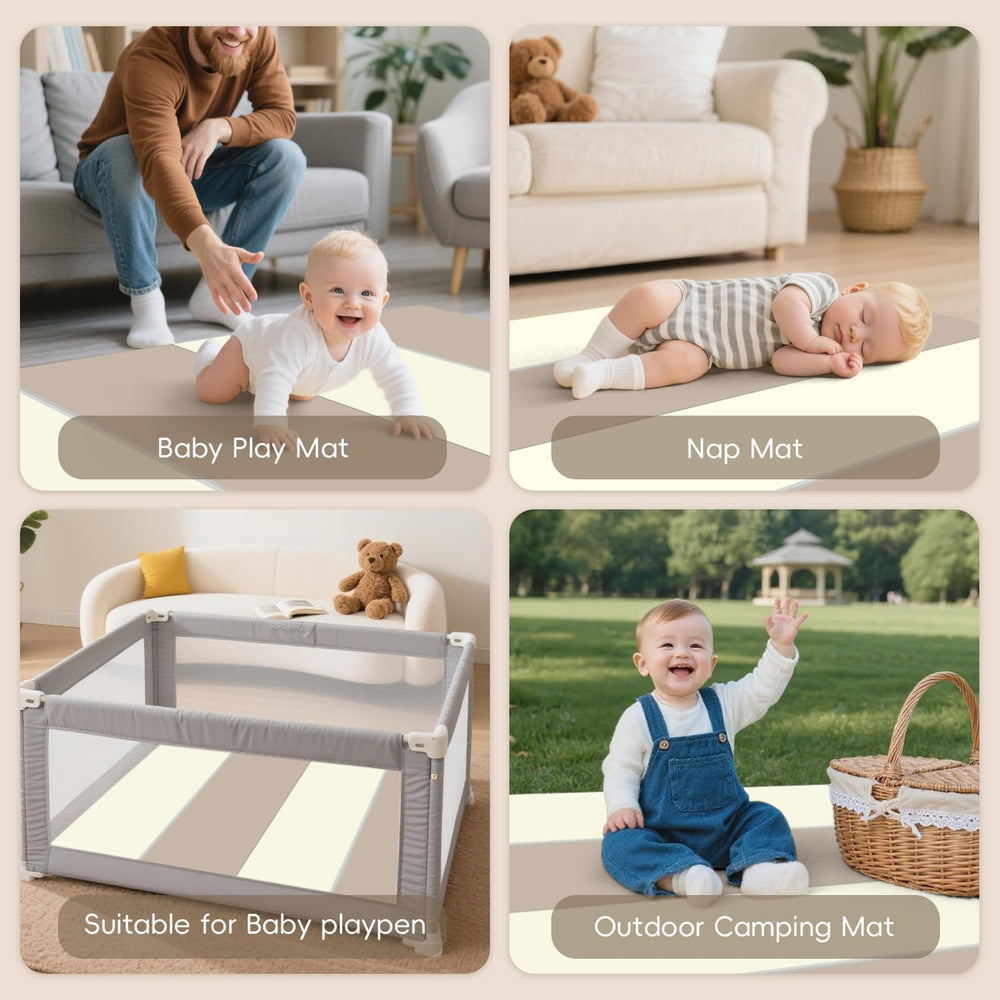 Suihuooo baby play mat foldable design saves space in small homes.