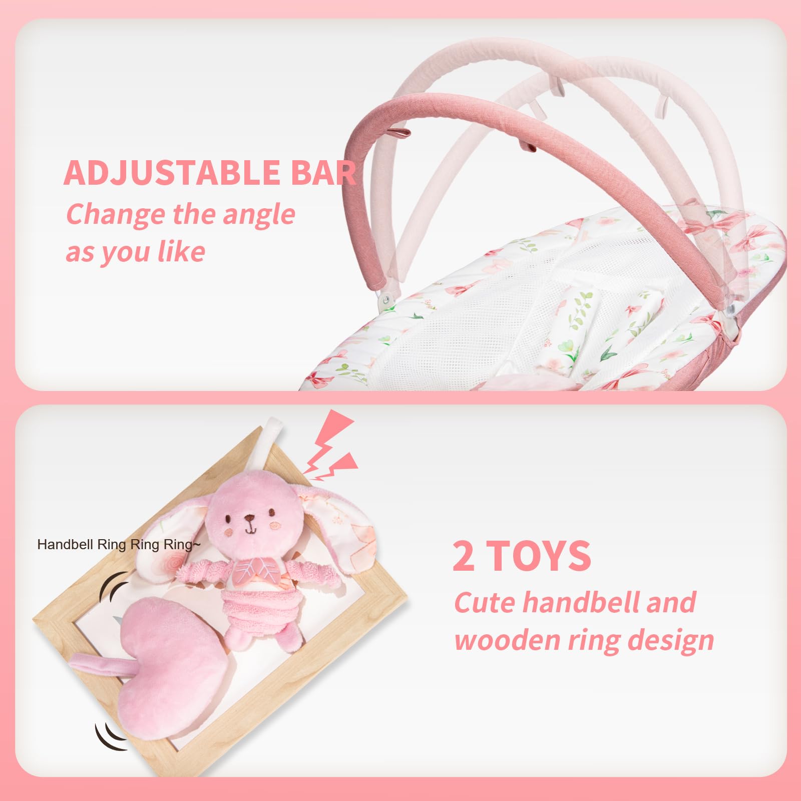 Sihuooo Baby Swing 5-point harness and cozy fabric for security