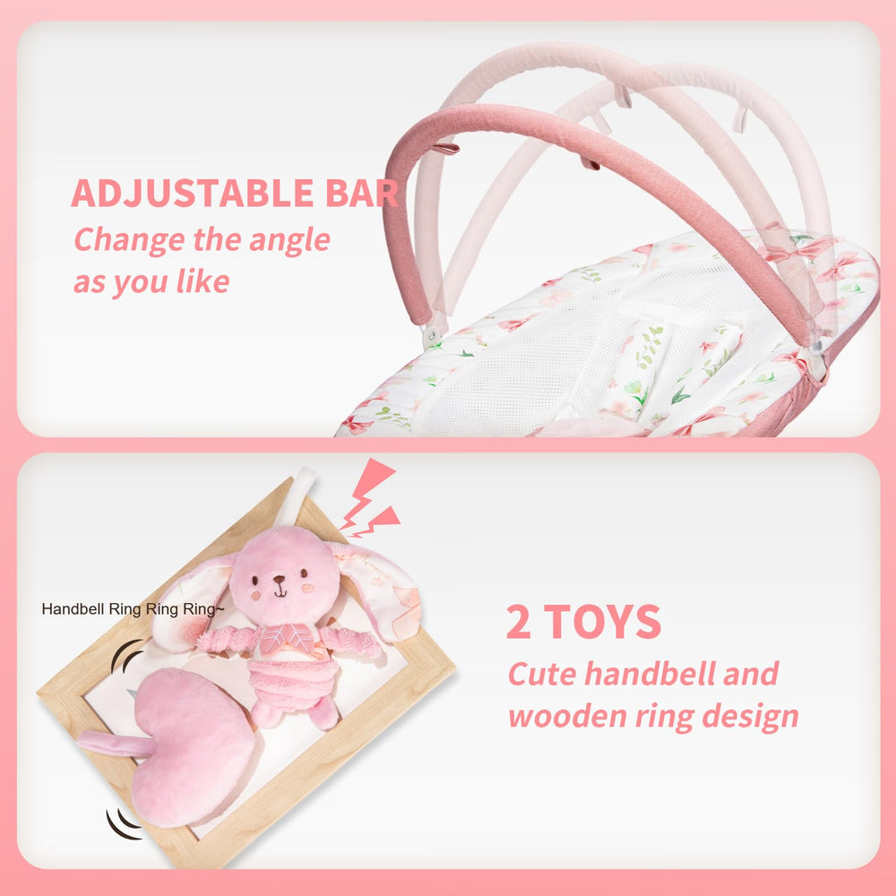 Sihuooo Baby Swing 5-point harness and cozy fabric for security