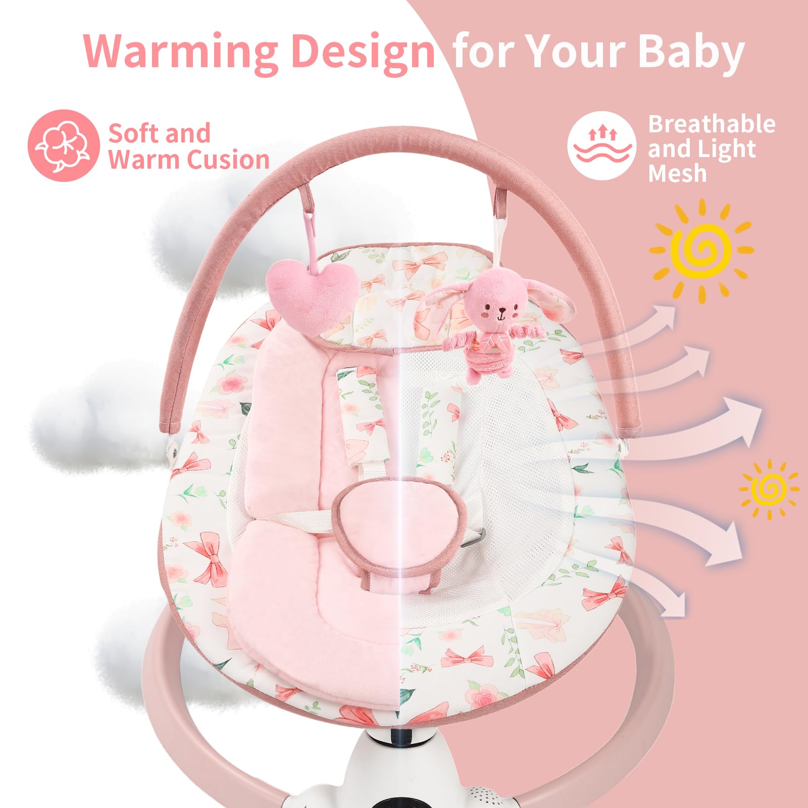 Sihuooo Baby Swing suitable for indoor and outdoor use