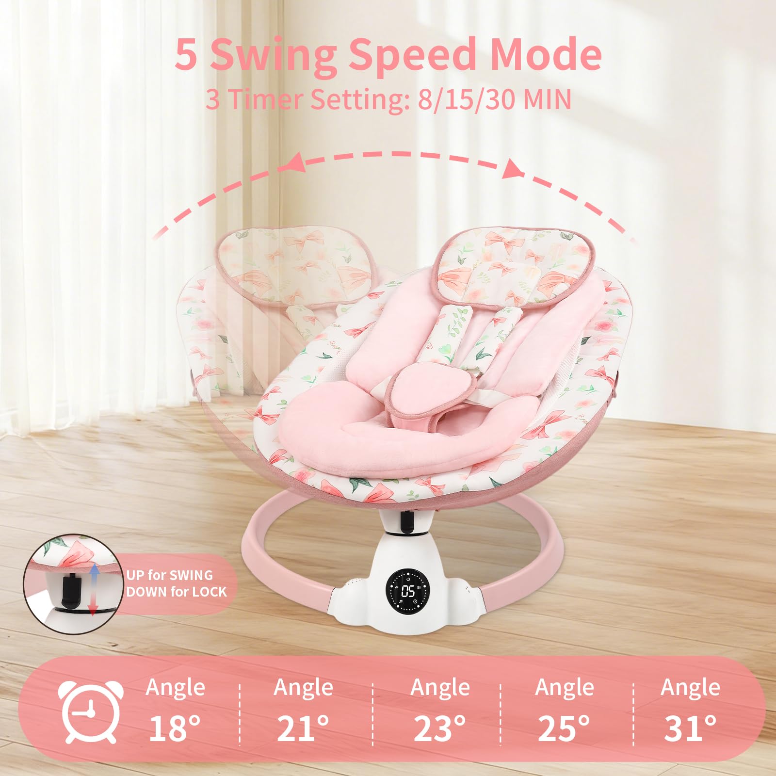 Sihuooo Baby Swing portable and foldable for home or travel