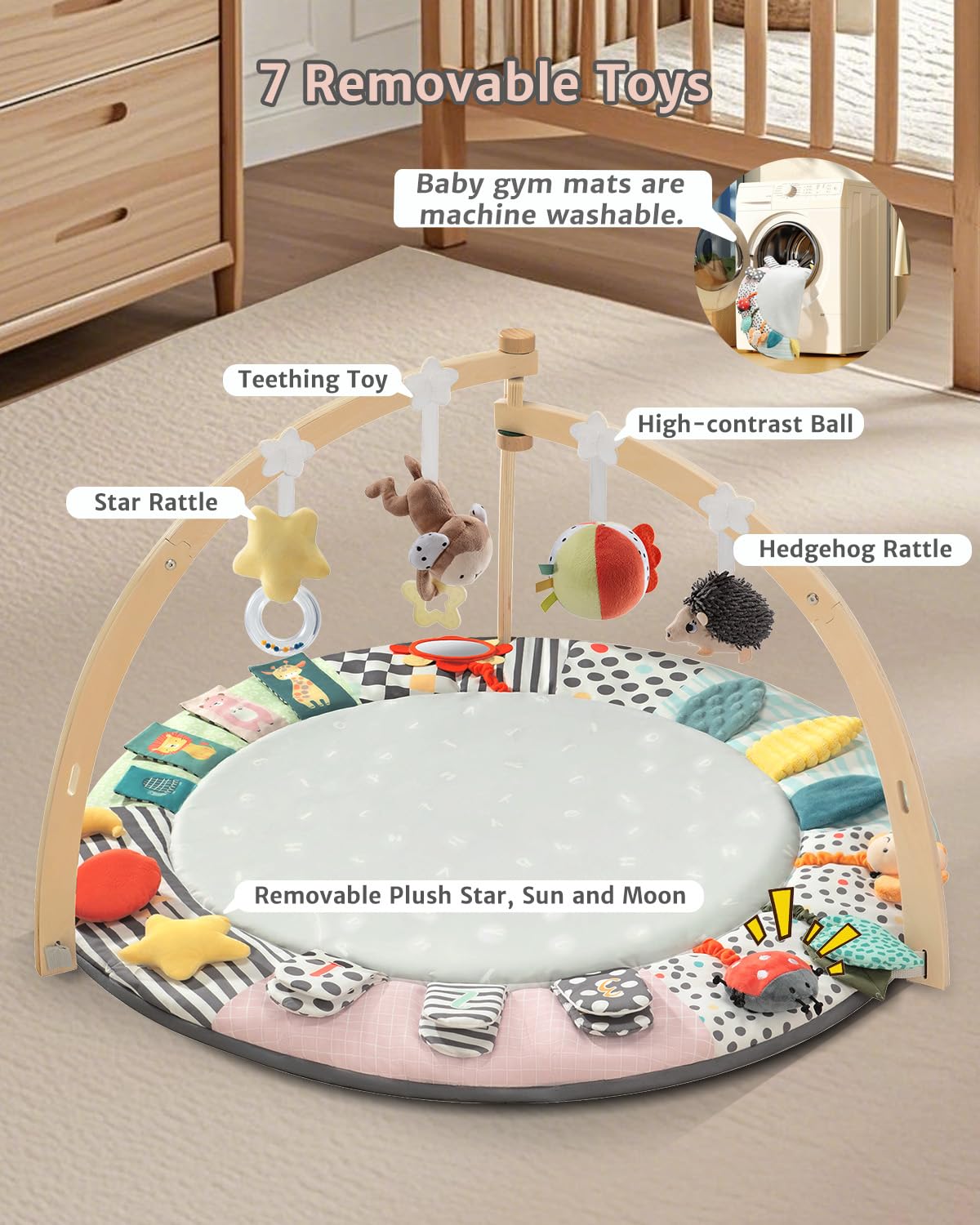 Suihuooo detachable sensory toys include animals to stimulate tactile exploration during play
