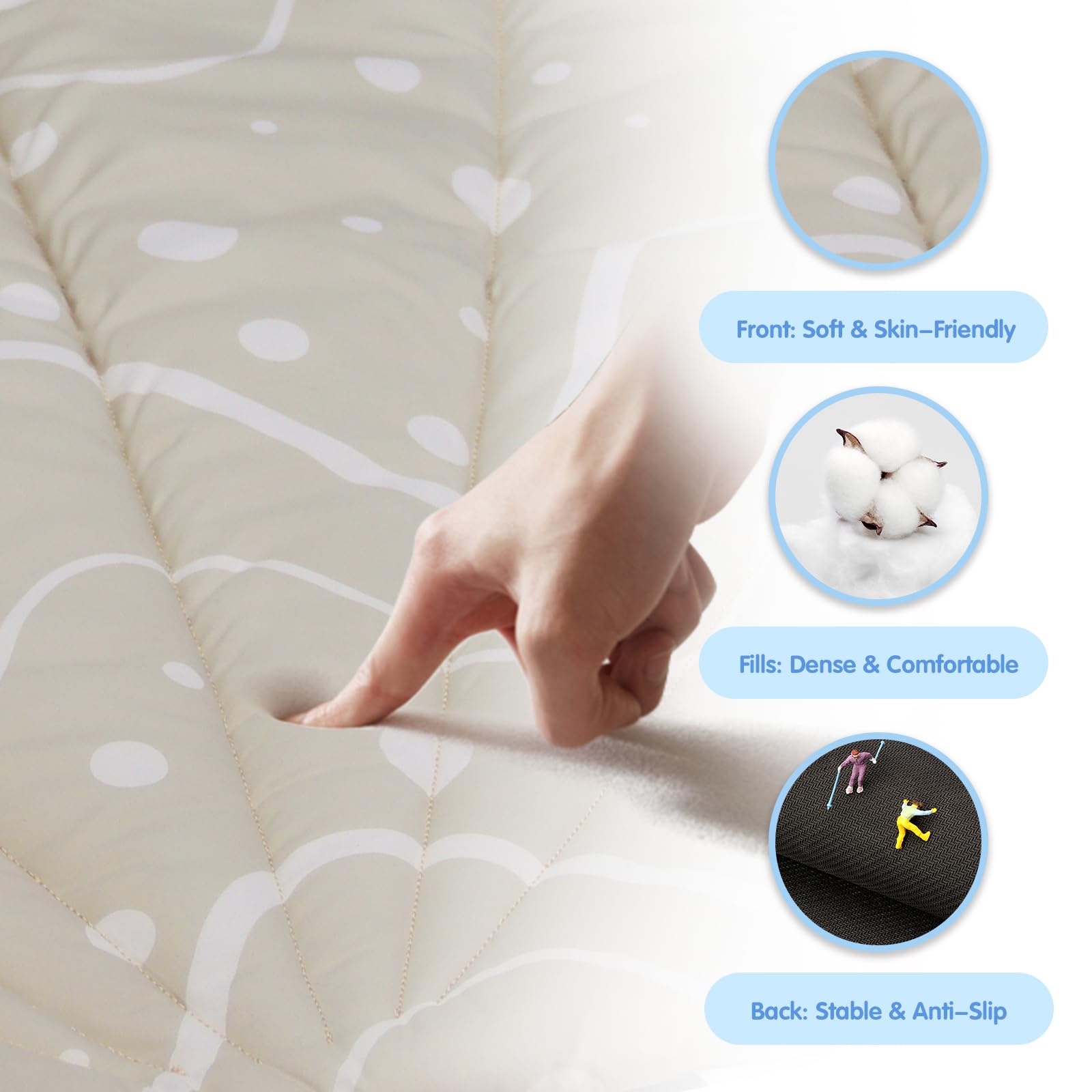 Suihuooo foldable portable baby play mat for quick setup and storage
