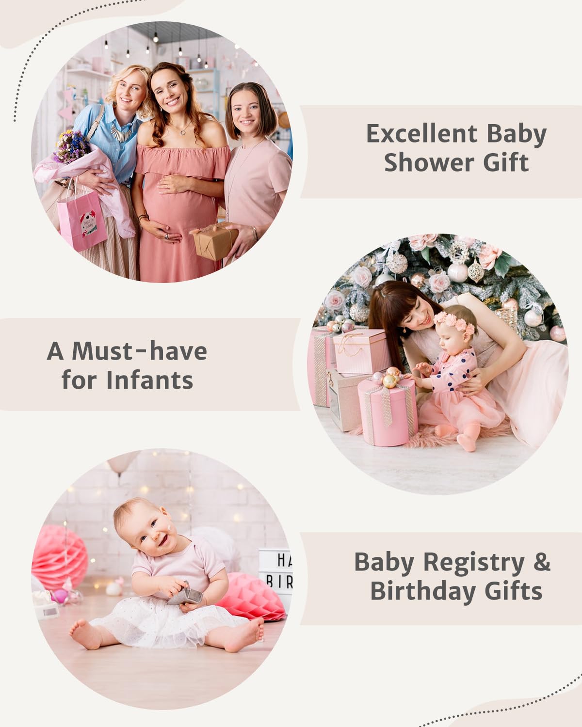 Suihuooo ready-for-gifting packaging makes baby showers simpler.
