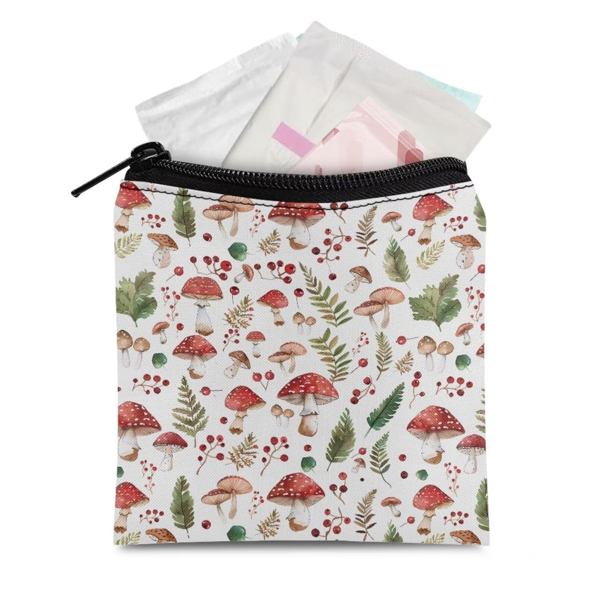 SUITOSELFY mushroom period bag front view shows compact private storage
