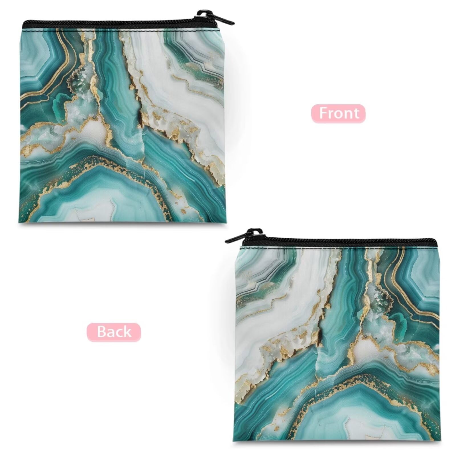 SUITOSELFY teal marble period bag compact size ideal for purses