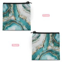 SUITOSELFY teal marble period bag compact size ideal for purses