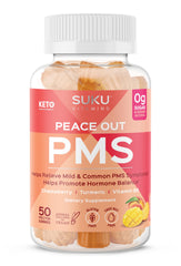 SUKU PMS Gummy bottle with Peach Mango flavor for easy daily use.