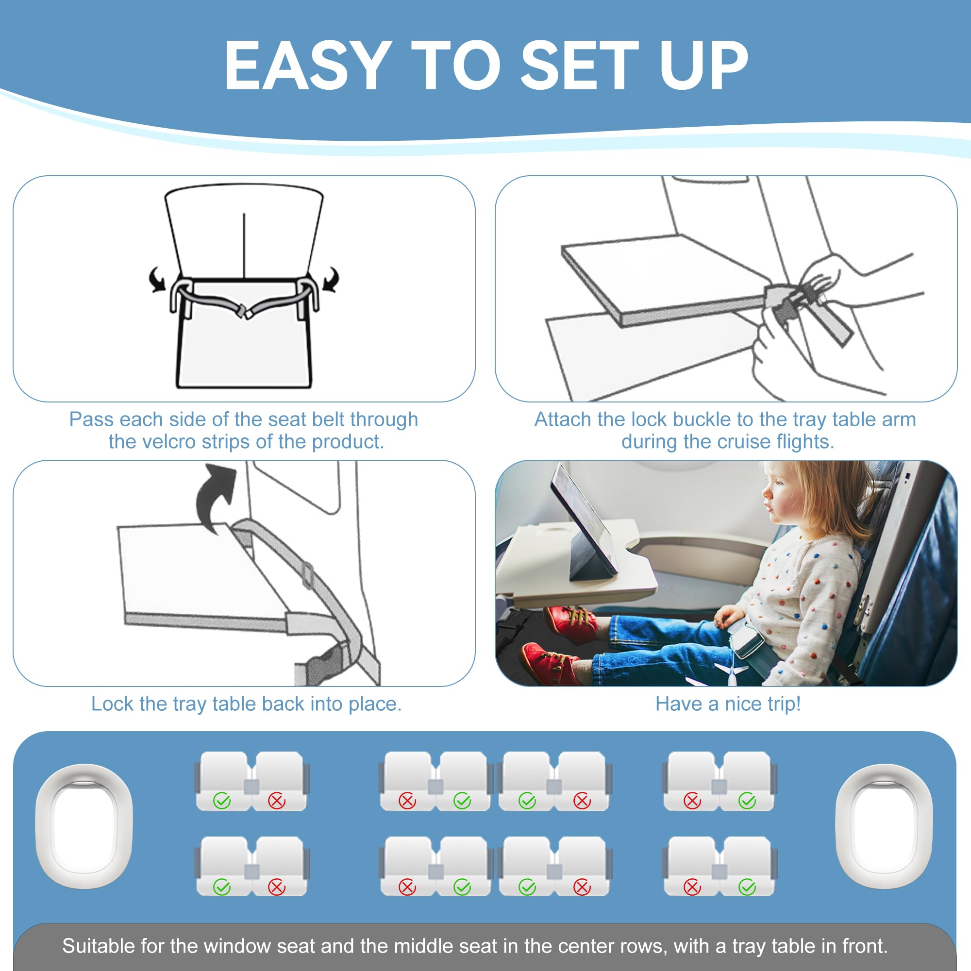Sukubiui bed fits under-seat storage for travel-ready organization.
