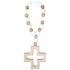 Sumalon cross baptism silicone rosary close-up of cross for a baptism keepsake
