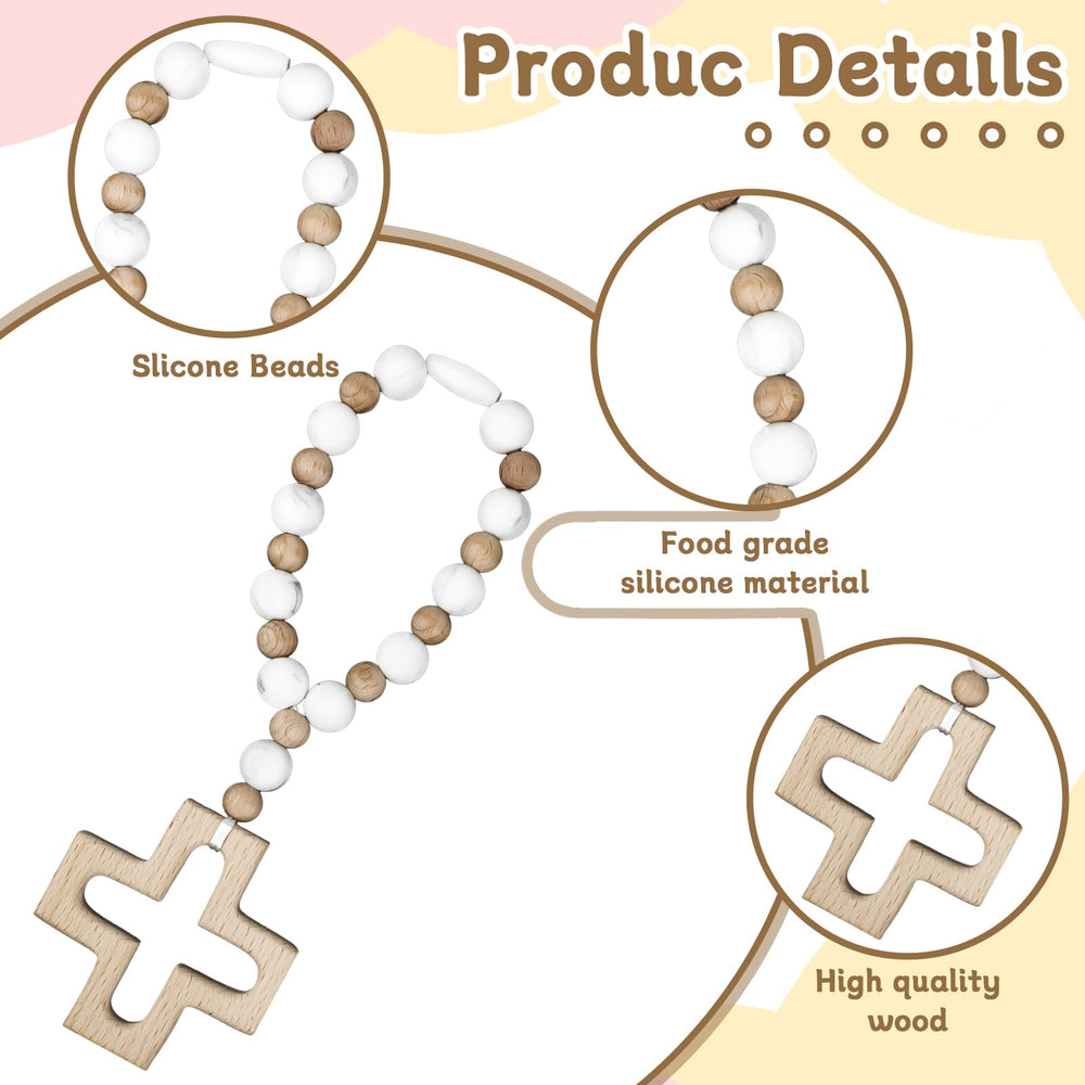 Sumalon rosary with wooden beads showing natural accents and tactile variety