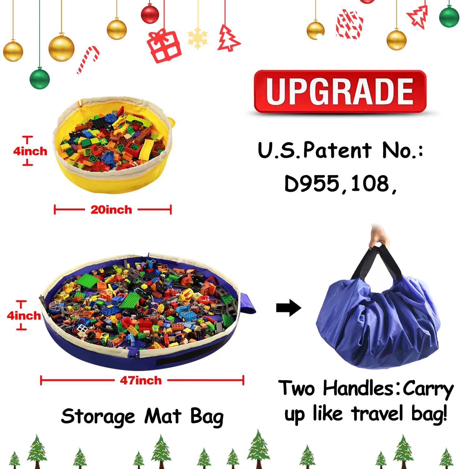 SUMBABO mini yellow toy play bag ready for travel and quiet toy moments