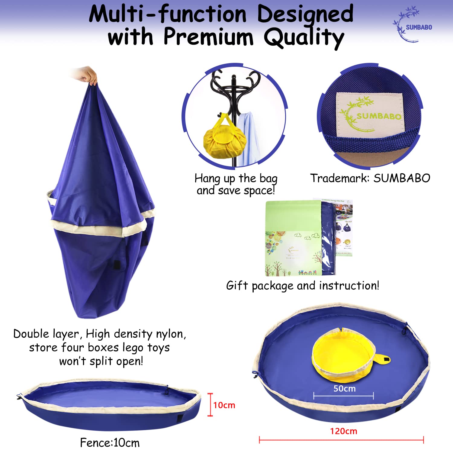 SUMBABO outdoor use shows compact bag enabling neat play on the go