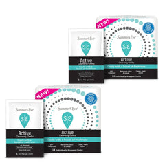 Summer's Eve Active Daily Performance Wipes in a box offering instant freshness on the go
