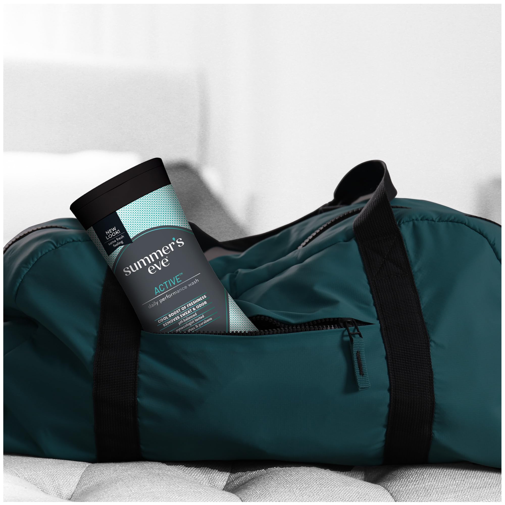 Summer's Eve Active pH-balanced formula image communicates harmony with natural chemistry.