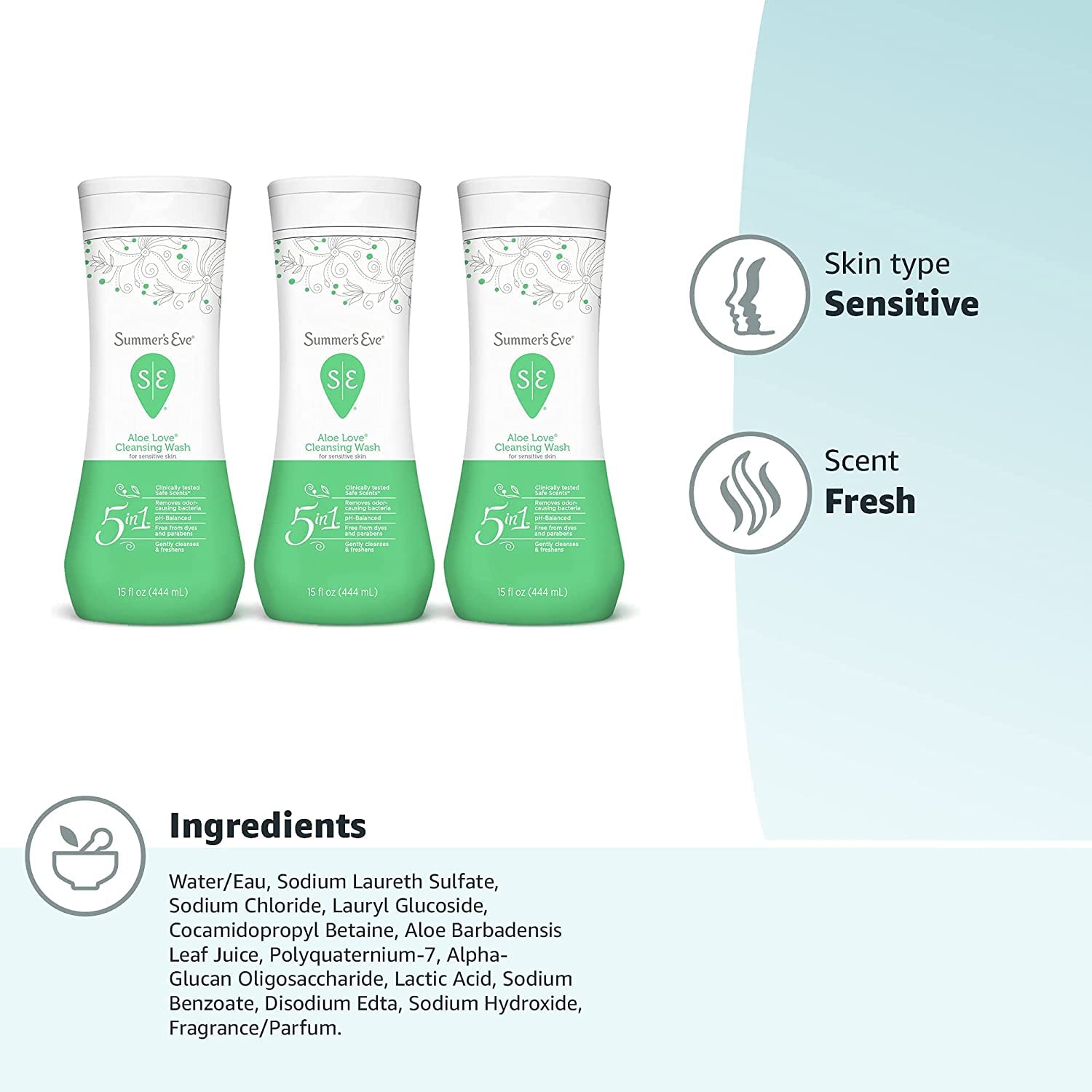 Summer's Eve Aloe Love pH-balanced formula supports harmony with your body chemistry