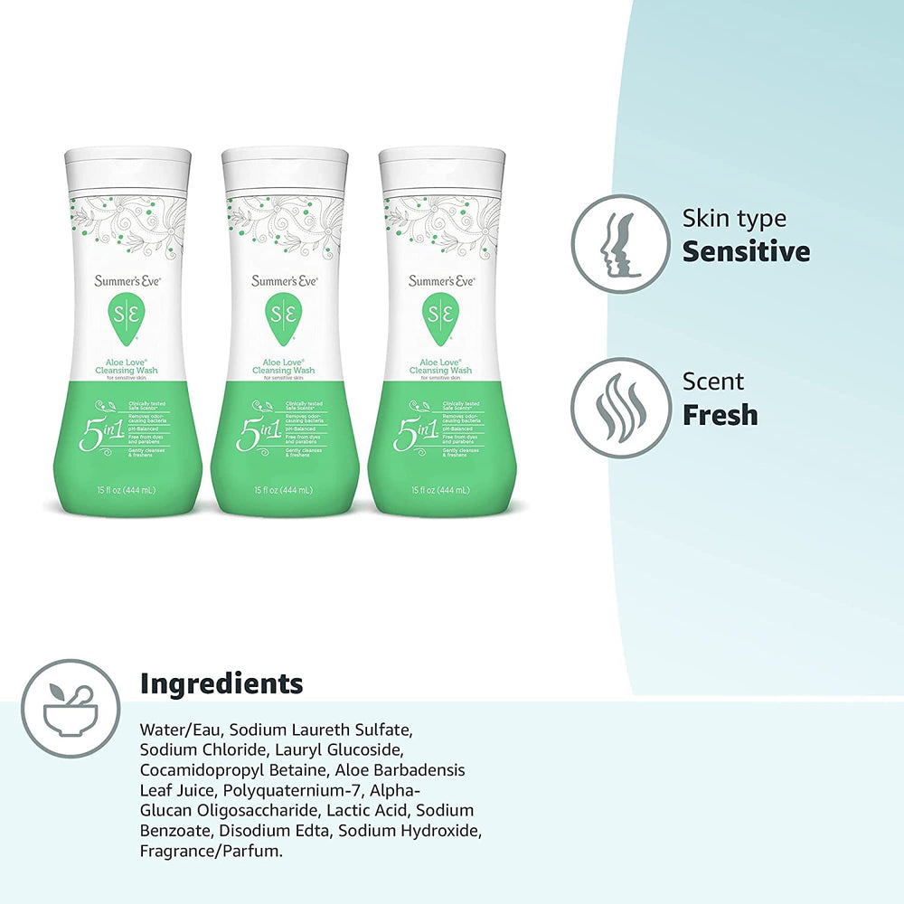 Summer's Eve Aloe Love pH-balanced formula supports harmony with your body chemistry