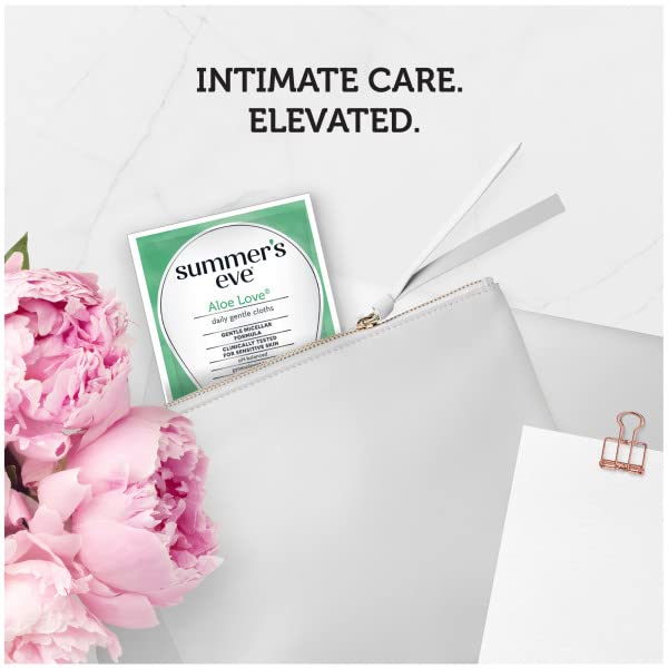 On-the-go use of Summer's Eve Aloe Love wipes for daily refreshing moments.