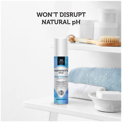 Talc-free Summer's Eve spray designed for gentle care on skin.