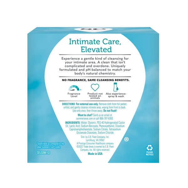 Summer's Eve in-use hands show easy cleansing on the go.