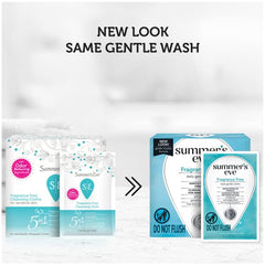 Summer's Eve two-pack close-up shows compact, travel-friendly cleansing cloths.