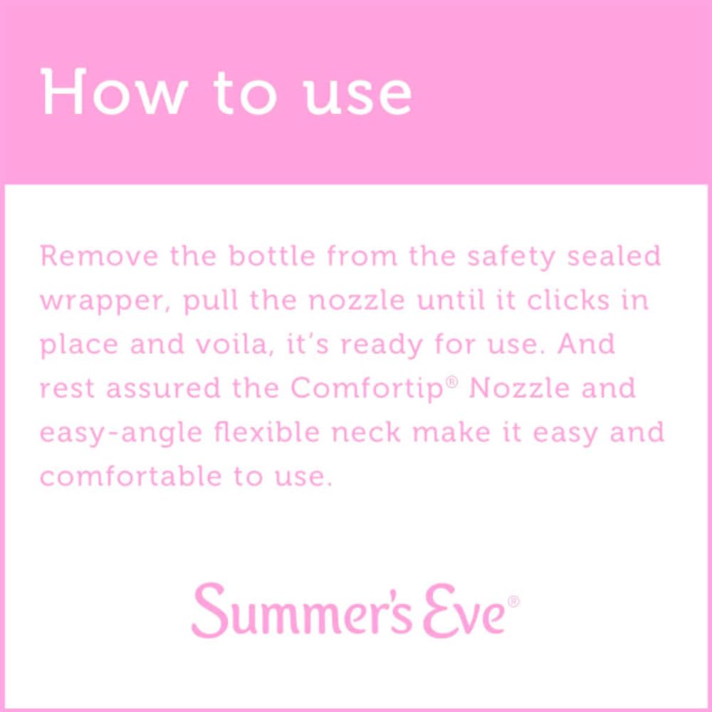 Summer's Eve Island Splash bottles shown for easy-use application.