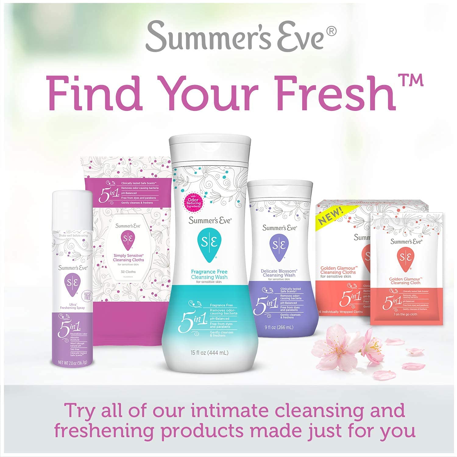 Summer's Eve Medicated Douche tube shown as a medicated option.