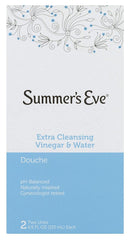 Summer's Eve Extra Cleansing Vinegar & Water Douche bottle pour for easy application.